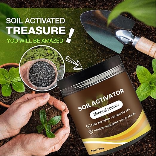 Soil Activator Organic Water-Soluble Soil Improvement Loosening Agent - Boost Root Development & Plant Growth for Vegetables, Flowers, Lawns, Gardens & All Indoor/Outdoor Plants 60g (3PCS)
