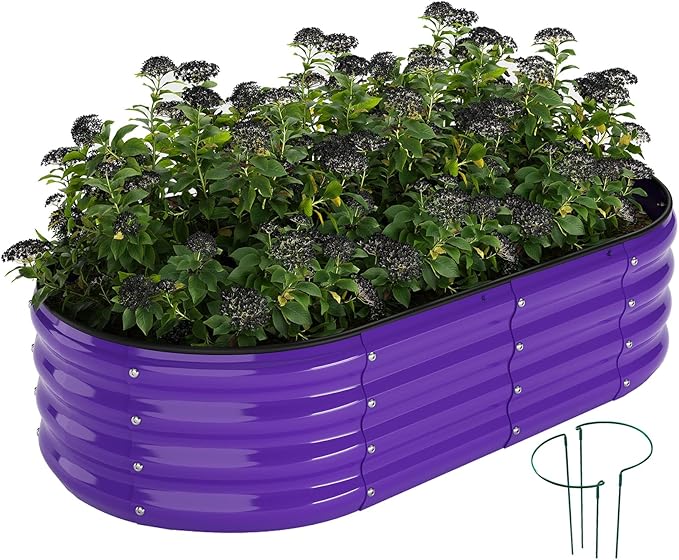 ZFHgarden Raised Garden Bed, 4x2x1ft Raised Beds for Gardening Outdoor for Vegetables Flowers Ground Planter Box，Galvanized Raised Garden Beds