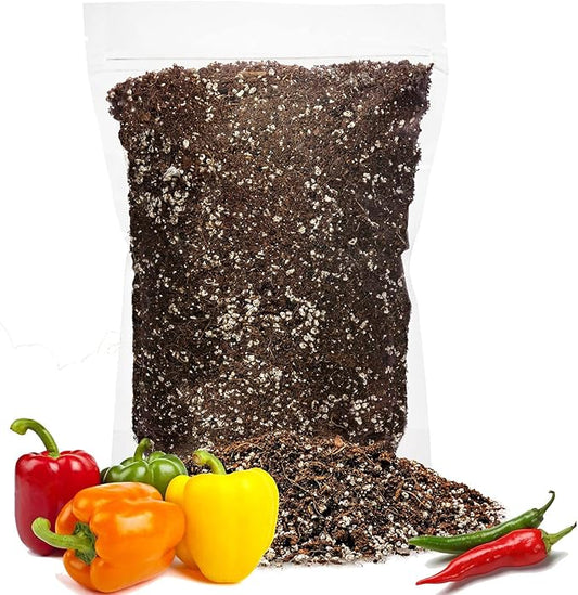 GARDENERA Premium Organic Potting Soil for Chilli and Bell Peppers - (1 Quart Bag)