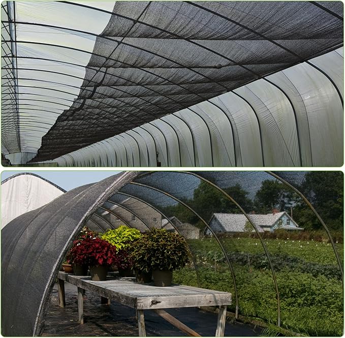 20 x 10 Ft Mosquito Netting for Garden Patio, Breathable Mesh Net for Bird and Insect Protection, Plant Cover for Vegetables, Fruits and Flowers, 3x6m Black