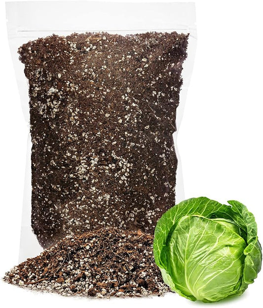 GARDENERA Premium Organic Potting Soil for Cabbage - (3 Quart Bag)