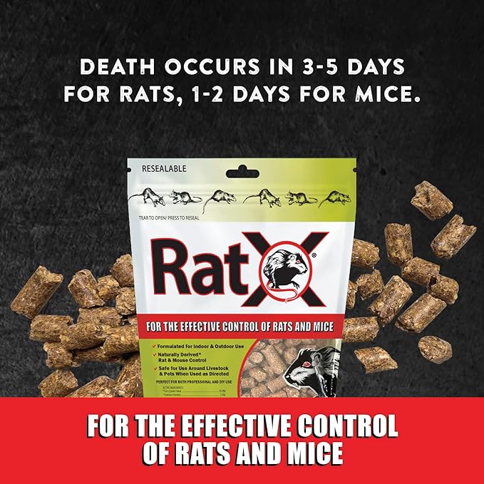 EcoClear Products 620100-6D RatX All-Natural All Species Rat Mouse, 8 oz. Bag