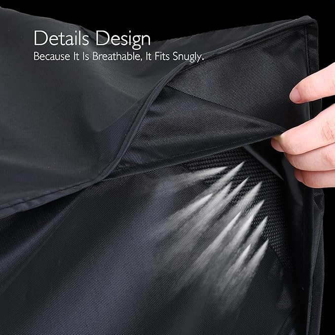 Patio Furniture Covers Waterproof - 420D Outdoor Table and Chair Set Cover with Built-in Storage Bag - Rectangular Patio Table Cover for 4-Seat Dining Set or Sectional Sofa - Black