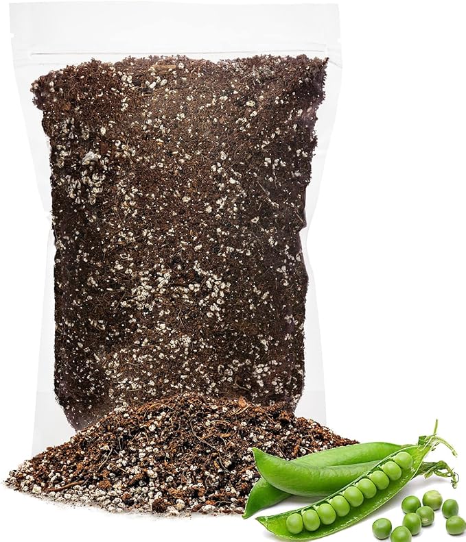 GARDENERA Premium Organic Potting Soil for Peas - (3 Quart Bag)