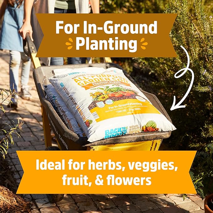Back to The Roots 100% Organic Garden Soil (60 Cubic ft Bulk Value) | Premium Blend | Made in The USA