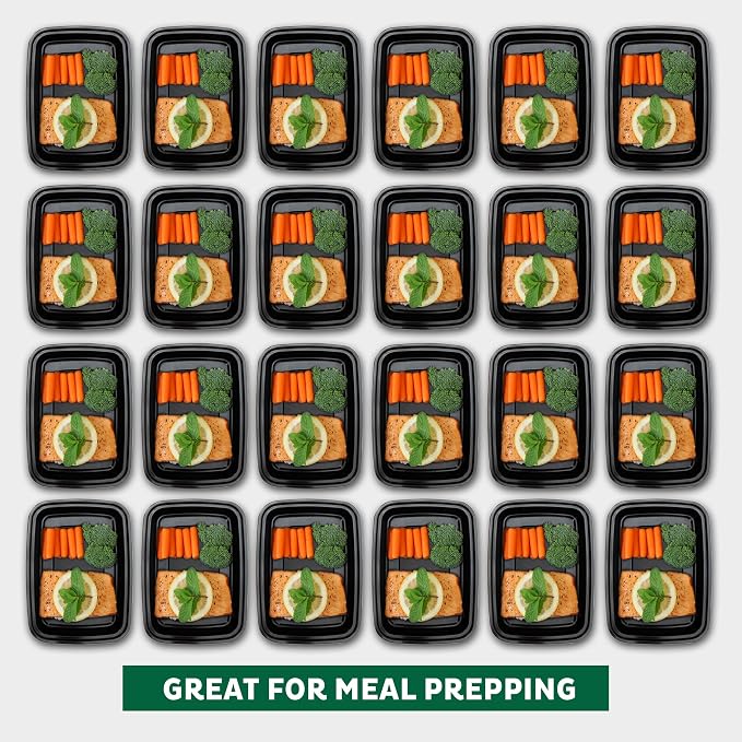 Freshware Meal Prep Containers [150 Pack] 1 Compartment Food Storage Containers with Lids, Bento Box, BPA Free, Stackable, Microwave/Dishwasher/Freezer Safe (24 oz)
