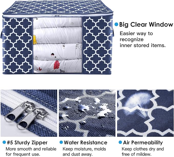 Storage Bags 100L 8 Pack Clothes Organization and Storage Containers