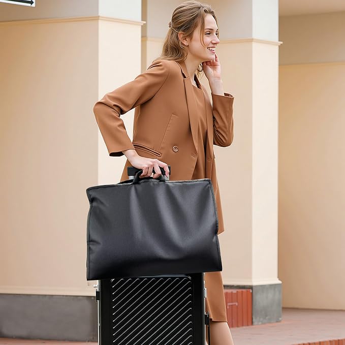 Garment Bag Travel Suit Storage: 63 Inch 3 Packs Fabric Breathable Zippered - Clothes Covers Carry Shoe Pockets Lightweight - Women Travel Wardrobe Protector Hanging Up Multiple