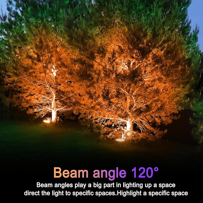 PAR38 Flood Orange Light Bulbs,2 Pack Dimmable,E26 Base Orange Flood Light Outoor(20W Replace to 200W),Halloween Light Bulb for Outside,Christmas,Holiday Lighting