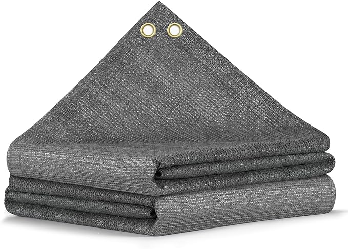 90% Sun Shade Cloth, 8x25 FT Pergola Shade Patio Cover, UV-Resistant, Breathable Sunshade Screen Fabric for Outdoor, Camping, RV, Garden, Deck, Porch, Backyard (Gray)