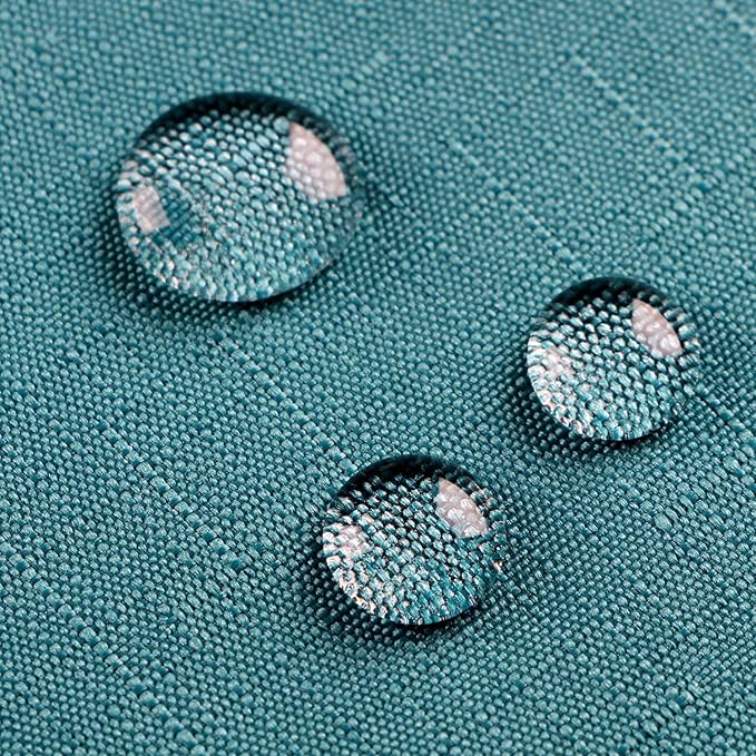 Outdoor Tablecloth Wrinkle-Free Stain Resistant Waterproof Polyester Fabric Table Cover with Zipper Umbrella Hole for Picnic/Party/Dinner/Patio Garden(60inch Round,Zippered,Teal)