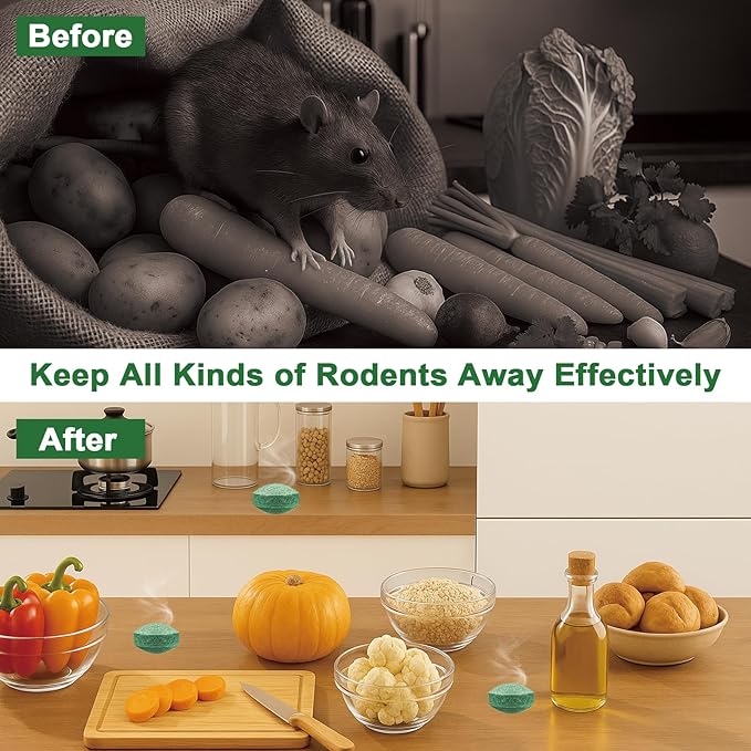28-Pack Mouse Repellent, Long-Lasting Rodent Protection for Indoor and Outdoor Spaces, Safe for Kitchens, Gardens, RVs, and Family Areas