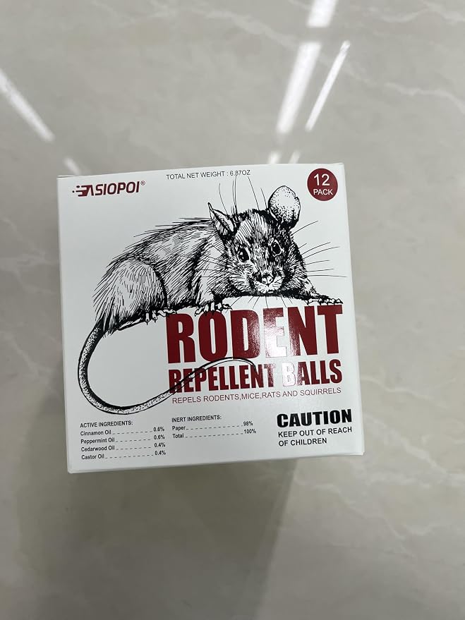 Mouse Rodent Repellent, Peppermint Oil Mice Repellent for Squirrel Rats | Natural Deterrent for Kitchen, Warehouse, Car, Indoor, Outdoor Safe for Pets & Family
