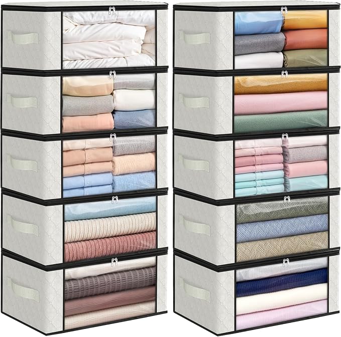 Fab totes 35L Closet Organizers, Foldable Under Bed Storage Containers