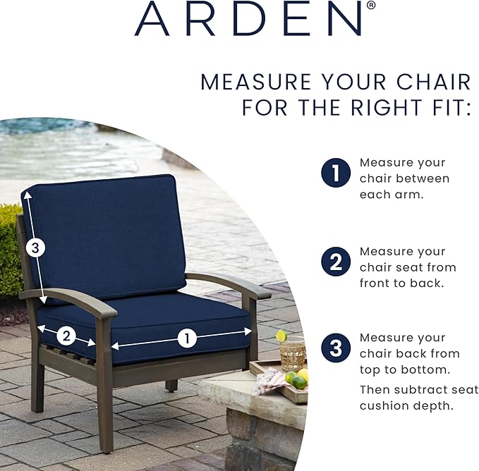 Arden 2-Pack Outdoor Patio Dining Chair Cushion, 20x44, Rain-Proof Seat Pad, Fade-Resistant Outdoor Cushion Ruby Red Leala