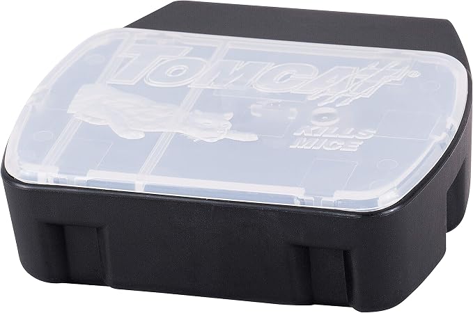 Tomcat Mouse Killer, Child Resistant, Refillable Station with 8 Bait Blocks | Tamper-Resistant Indoor Bait Station with Clear Monitoring Window, 1 Refillable Station with 8 Bait Blocks