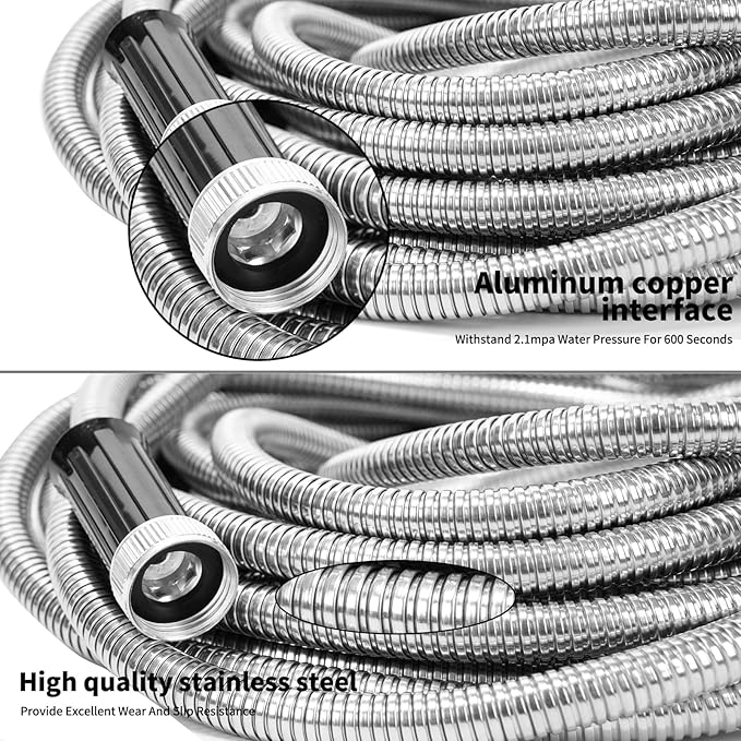 FrutPunch Garden Hose 25 FT, Non-Expanding,10 Functional Nozzles, Garden Hose Anti-Kink, Heavy Duty Flexible Water Hose 25 FT, Suitable for Outdoor,Yard, Car Washing and Other Scenes. (25ft, Foot, 25)