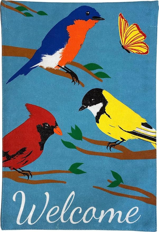 Briarwood Lane Wildbirds Spring Burlap Garden Flag
