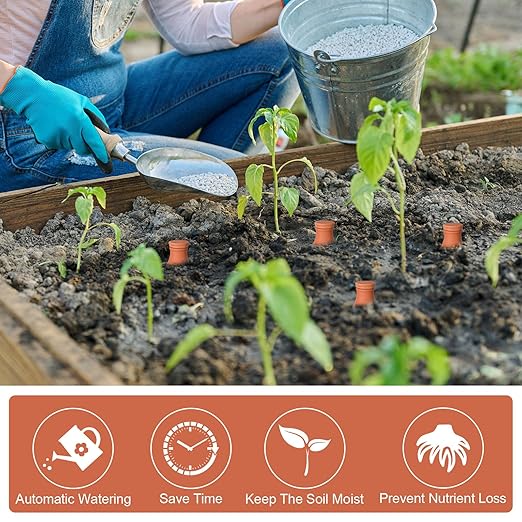 DoubleFill 2 Pcs 24oz Ollas Terracotta Watering Pots Self Watering Planter Insert Terracotta Globes Clay for Outdoor Indoor Garden Plants, Easy to Refill