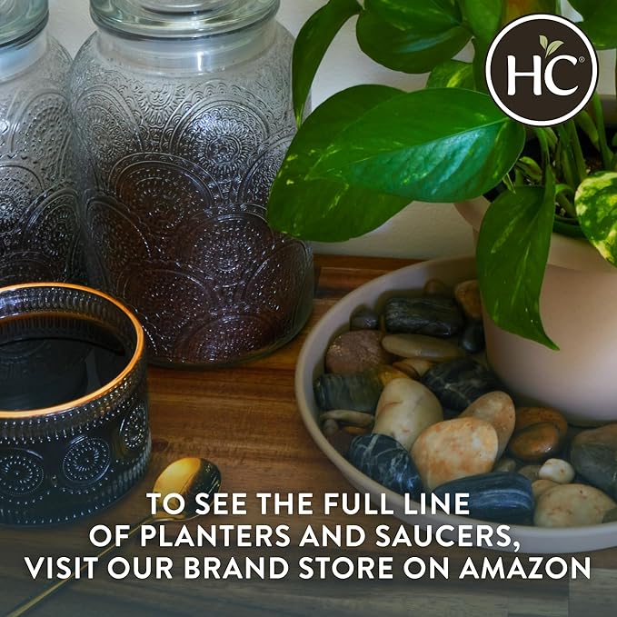 The HC Companies Prima Round Plastic Plant Pot w/Rolled Rim - Lightweight & UV Resistant Flower Pot for Herbs & More - Outdoor & Indoor Plant Pots w/Drainage (10 inch, Twilight Blue, Pack of 1)