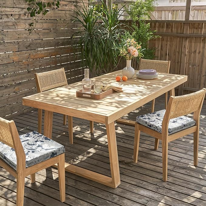 LVTXIII Outdoor Chair Cushions 18.5"x16"x2" Pack of 2, Water-Repellent Square Corner Memory Foam Seat Cushions with Ties for Garden Patio Furniture, Damask Lapis