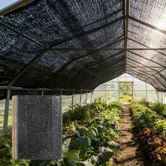 55% Shade Cloth for Garden,HDPE Cuttable Sun Shade for Plants,Mesh Garden Shade Cloth for Greenhouse Vegetables,Plant Heat Protection Black Cover for Patio Raised Bed (10×50FT)