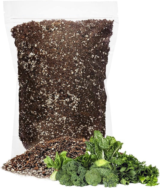 GARDENERA Premium Organic Potting Soil for Leafy Greens - (1 Quart Bag)