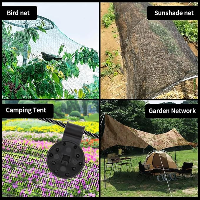 20pcs Shade Cloth Clips,Shade Cloth Heavy Duty Lock Grip for Sunshade Net,Gardening Greenhouse ShadeCloth Fix Clamp,Windproof Awning Clamp Grip Tarp Clips,1 Drawstring Bag