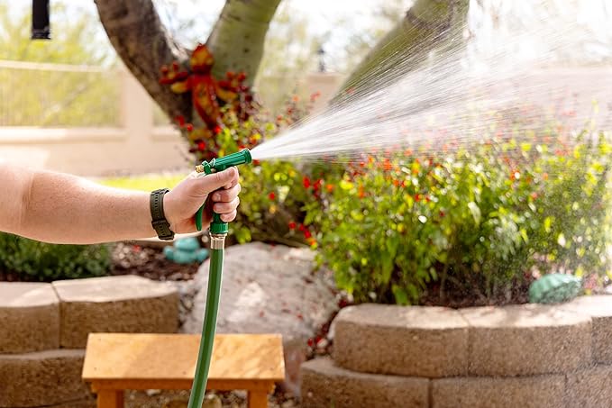 Rain Bird C06506 Classic Pistol Grip Rear Trigger Garden Hose Nozzle with Threaded Front, Durable Zinc Metal Body, Multi-Pattern, Green