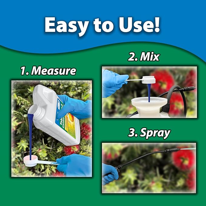 Monterey Take Down-O Garden Spray Bundled with Garden Measure Spoon – Organic Insecticide & Miticide for Vegetables, Fruits, Ornamentals, & Houseplants – 16 oz