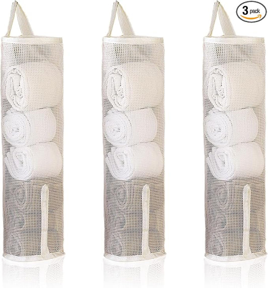 Hanging Sock Organizer, 3 Pack Mesh Storage Bags with Top & Bottom Access