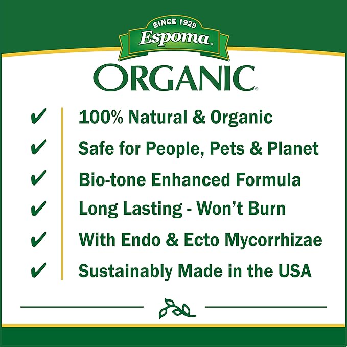 Espoma Organic Bio-Tone Starter Plus 4-3-3 Natural & Organic Starter Plant Food with Both Endo & Ecto Mycorrhizae; 4 lb. Bag; The Ultimate Starter Fertilizer - Pack of 1