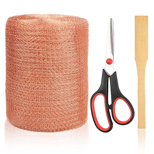 Copper Mesh Rodent Control, 5 in x 50 ft Proof Wire Screen Roll for Mice Rat Rodent, Bat & Snail, DIY Blocker Weep Hole Filler & Wool Mouse Trap