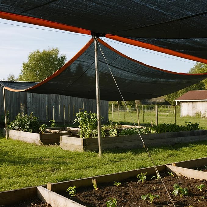 winemana 50% Shade Cloth for Garden- 10x20 FT Breathable Mesh Tarp for Vegetables & Plants, Outdoor Patio Sun Shade with Grommets - Chicken Coop, Dog Kennel Cover