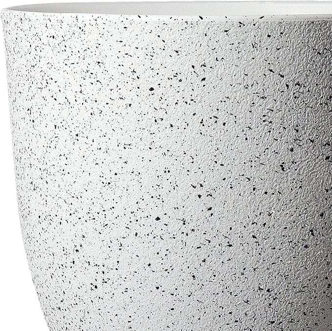 Set of 4 Flower Pots for Outdoor Indoor, Planters for All Houseplants, Succulent, African Violets, Orchid and Cactus, Plants Pots, Speckled White