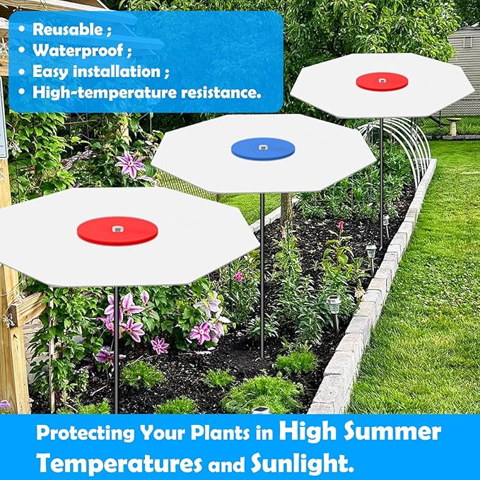 3 Pack Plants Shade Cover for Outdoor Plants, 65% Sunblock Shade Cloth Outdoor, Garden Shade Disk Umbrella, Sun Shade for Plants, Prefect for Your Garden, Potted Plant, Live Plant Outdoor(P0409)
