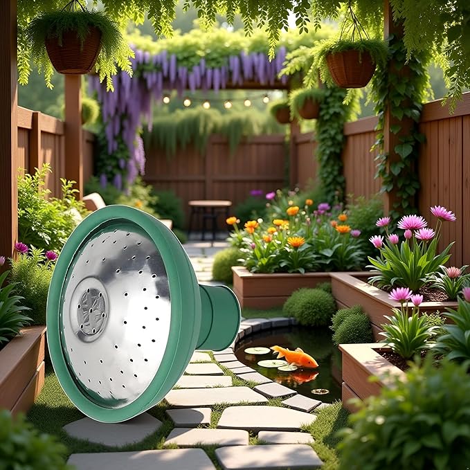 Green Universal Garden Watering Can Rose Head Water Sprinkler Sprayer Fit All Watering Can Rose Spout Cover Nozzle Replacement Garden Tool Gardening Equipment