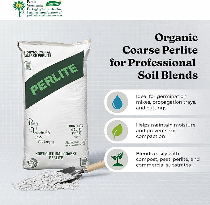 PVP Industries PVP105408 120 Quarts, 4 Cubic Foot of Organic Perlite Planting Soil Additive, White