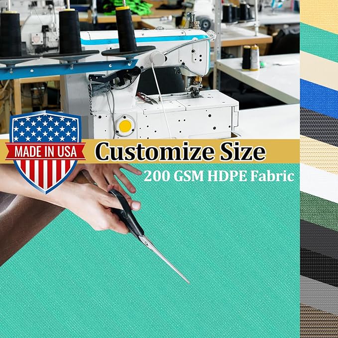 Shade&Beyond Customized Size 90% Sun Shade Cloth with Grommets, 14' X 24' Pergola Shade Cover Canopy, Mesh Tarp Sun Screens for Patio, Outdoor, Garden, Backyard GN01, Turquoise