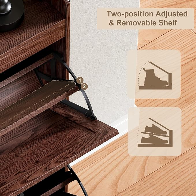 ChooChoo Shoe Storage Cabinet with 4 Flip Drawers and Deodorizer