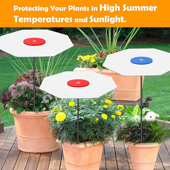 3 Pack Plants Shade Cover for Outdoor Plants, 65% Sunblock Shade Cloth Outdoor, Garden Shade Disk Umbrella, Sun Shade for Plants, Prefect for Your Garden, Potted Plant, Live Plant Outdoor(P0409)