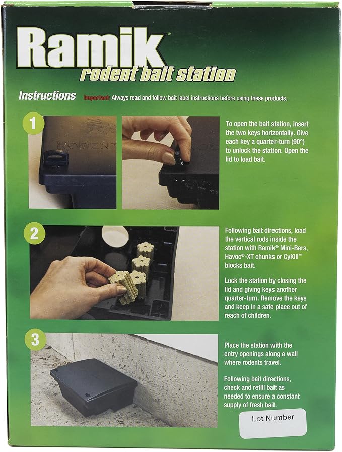 Neogen 000550 Rodent Bait Station,Black,(Pack of 6)