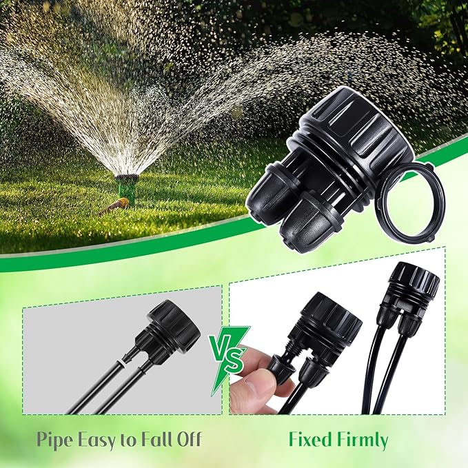 3/4'' to1/4'' Irrigation Hose Adapter, Drip Line to Faucet 3/4"Faucet Adapter to1/4" Irrigation tubing Drip Irrigation Hose Adapters, Garden Hose to 1/4 Tubing Adapter for Irrigation System