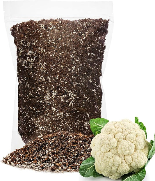 GARDENERA Premium Organic Potting Soil for Cauliflower - (5 Quart Bag)