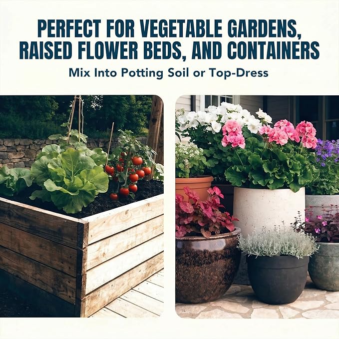 Mushroom Soil Compost Pail, Organic Nutrient-Rich Garden Soil for Vegetables, Flowers, Raised Beds, Lawn & Planting Mix (35 lb)