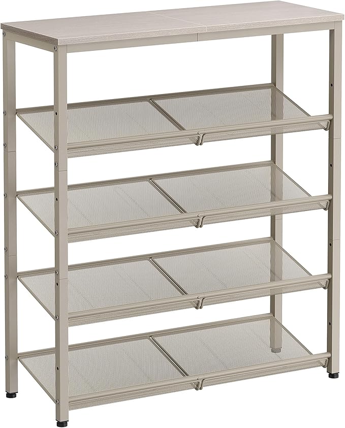 VASAGLE 5-Tier Shoe Rack, Adjustable, Freestanding