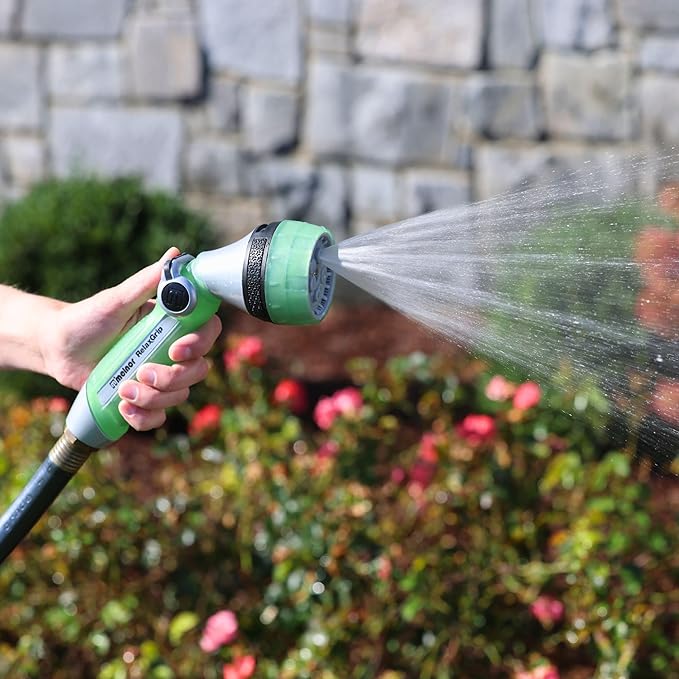 Melnor 65095-AMZ RelaxGrip Nozzle with QuickConnect Product Adapter Amazon Bundle, Metal 7-Pattern Twist