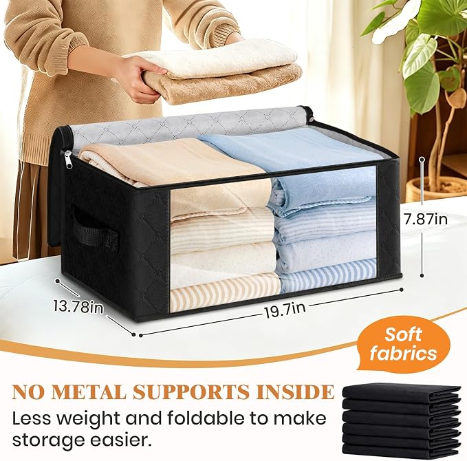Fab totes 35L Closet Organizers, Foldable Under Bed Storage Containers