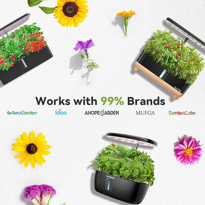 Inbloom 7-Pods Salad Greens Seed Pod Kit for AeroGarden, Ahopegarden, Gardencube Hydroponic Garden (Wild Flower, 7 Pods)