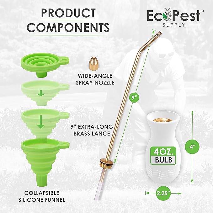 Powder Duster | Large Bulb Duster, Sprayer, and Applicator for Powder and Dust | Perfect for Organic Gardening and Pest Control Treatment for Bed Bugs, Roaches, Ants, Fleas, Ticks, and More